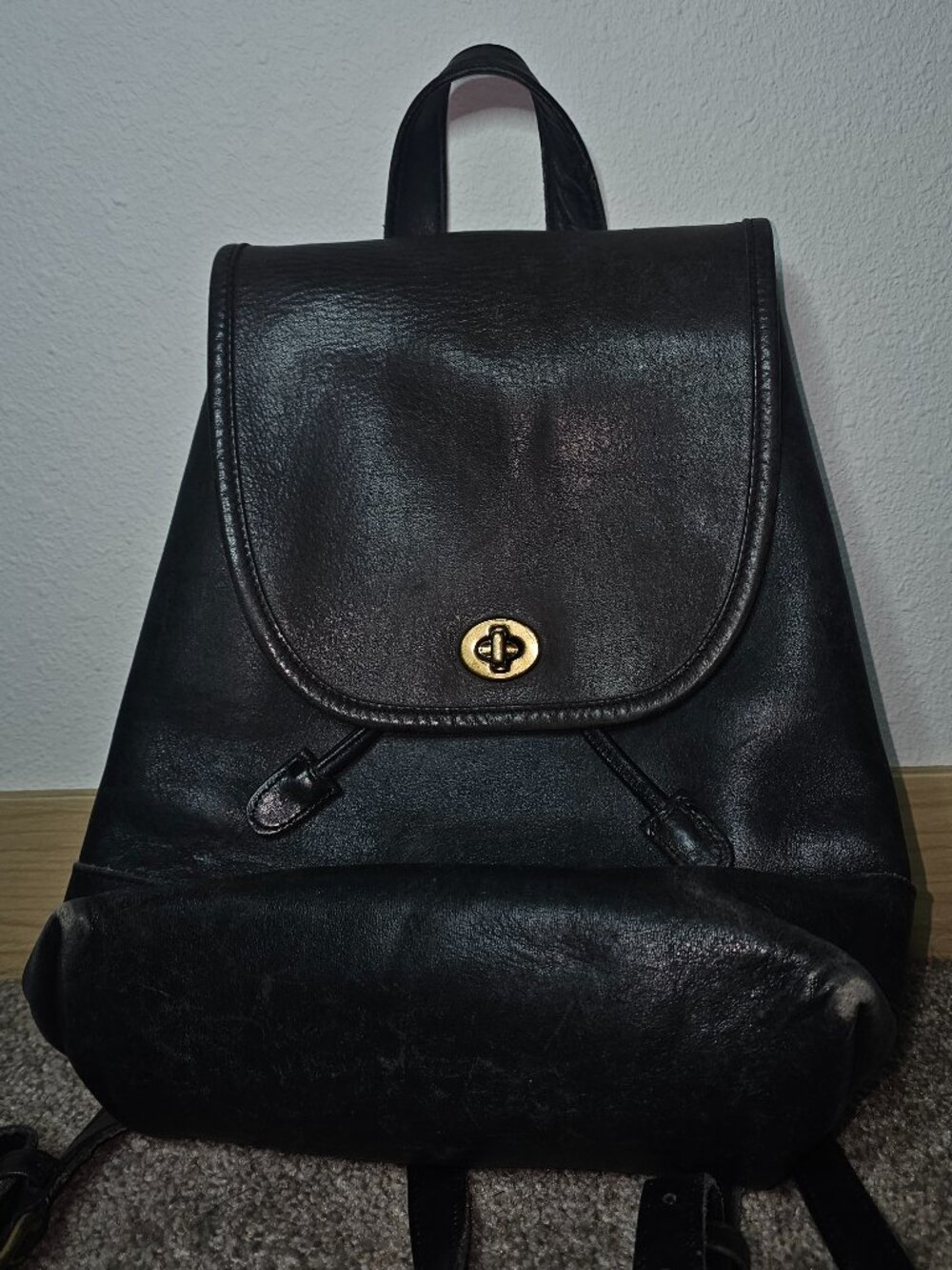 Black Vintage Coach Backpack